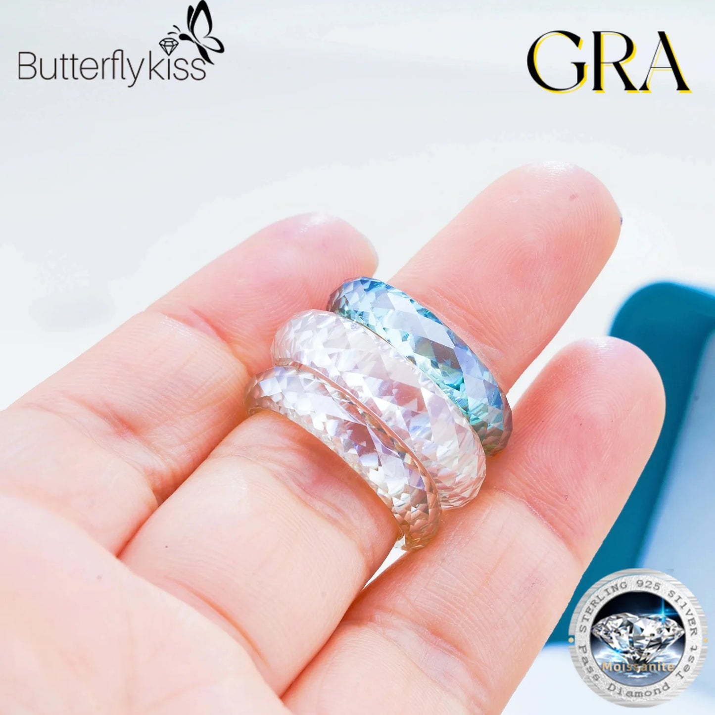 Butterflykiss 100% Moissanite Diamond Ring Proposal Engagement Wedding Anniversary Gift Luxury High Quality Rare Jewelry Gifts