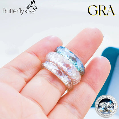 Butterflykiss 100% Moissanite Diamond Ring Proposal Engagement Wedding Anniversary Gift Luxury High Quality Rare Jewelry Gifts