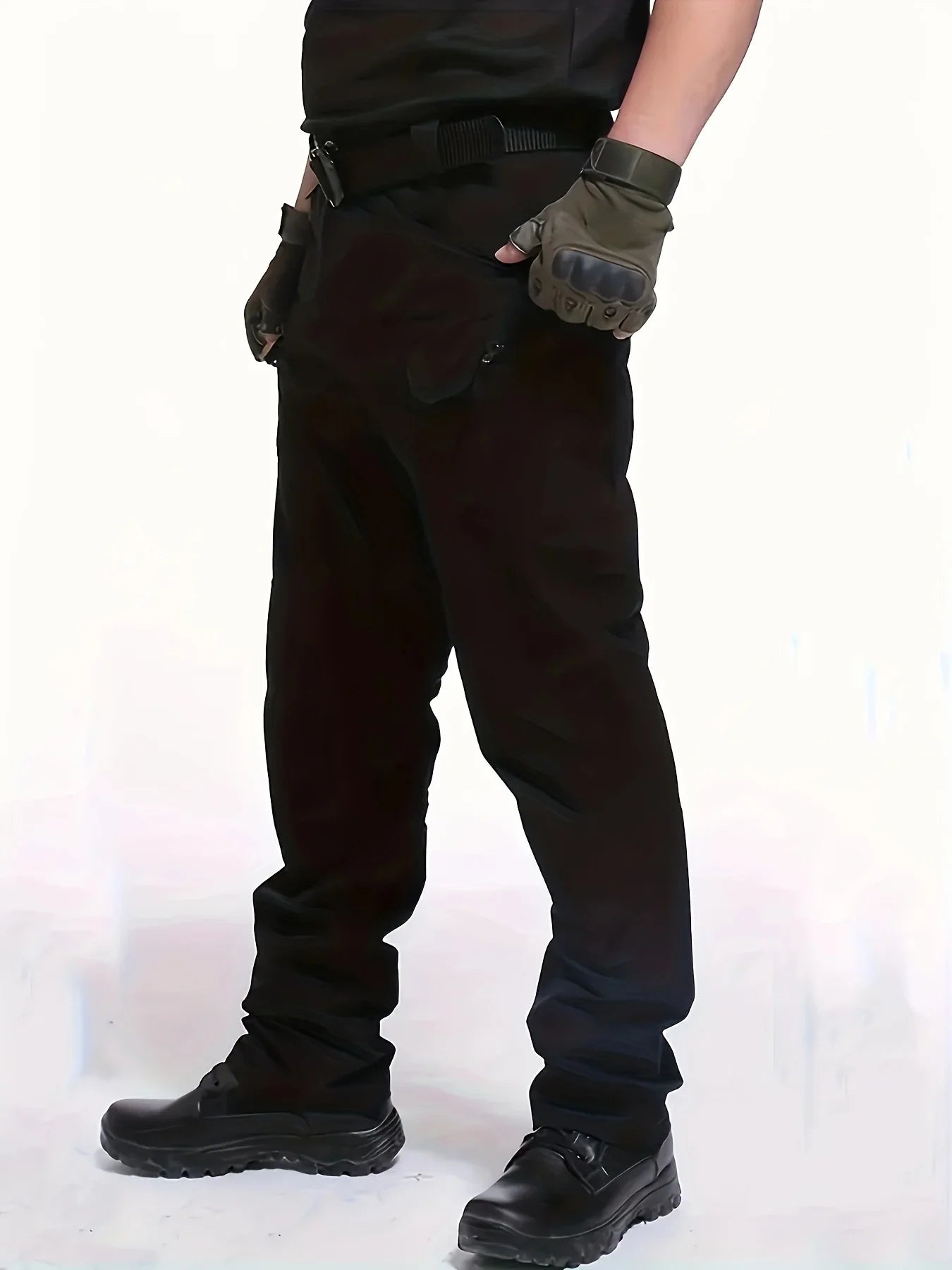 5XL Plus Size Men's Thin Cargo Pants With Side Pockets For Spring Summer Tactical Oversized Loose Punk Pants Big And Tall Guys