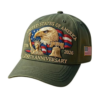US 250th Anniversary Cap Retro Washed Patriotic Cap Trucker Hat Outdoor Sunhats Sports Hat reathable Baseball Caps for Men Women
