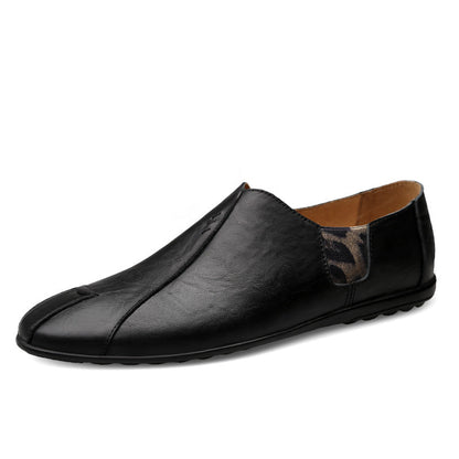 Genuine Leather Men Casual Shoes Luxury Brand Soft Mens Loafers Breathable Moccasins Slip on Lazy Driving Shoes Plus Size 38-47