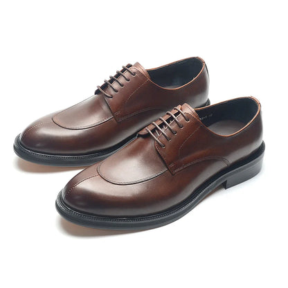 Luxury Handmade Wedding Party Men's Dress Shoes Cow Genuine Leather Lace-up Oxfords Derby Formal Business Social Male Footwear