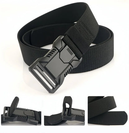 New Quick Release Pluggable Buckle Men Belt Breathable Elastic Outdoors Belts For Men Elastic Pants Belt
