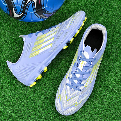 Soccer Cleats for Men Women Breathable Cushioned Insole Anti-Slip Football Shoes for AG/TF Outdoor Sports Boots