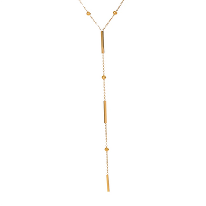 Yhpup Thin Chic 316L Stainless Steel Long Chain Exquisite Necklace for Women Waterproof Daily Jewelry Bijoux Gift