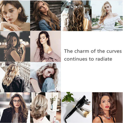 Rose-shaped Multi-Function LCD Curling Iron Professional Hair Curler Styling Tools Curlers auto rotating ceramic hair curler