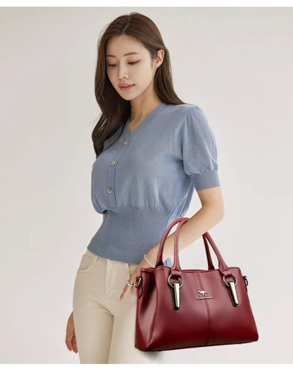 Genuine Fashion 3 Layers Luxury Handbags Women Bags Designer HIgh Quality Leather Crossbody Bags for Women 2024 Shoulder Bag