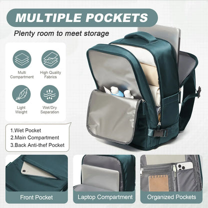 Easyjet Cabin Bag 45x36x20 Backpack, 40x20x25 Ryanair Carry-Ons, Women/Men Aeroplane Travel Backpack, Cabin Size Laptop Backpack