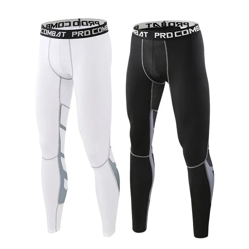 Men's Compression Pants for Running Cycling Basketball Soccer Elasticity Sweatpants Fitness Tights Legging Trousers Rash Guard