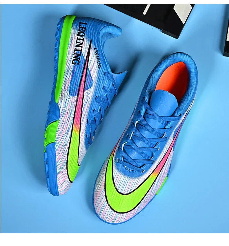 New Men Football Boots Outdoor Non Slip Match Boys Breathable Soccer Shoes Sport Adult Cleats Training Long Spikes Comfortable