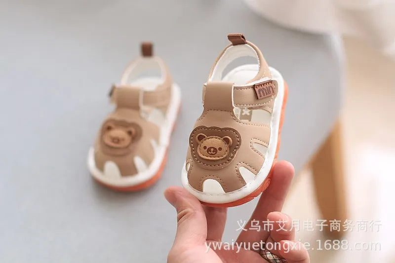 New Summer Baby Whistle Sandals Children Infant Casual Walking Shoes Toddler Boys Girl Kids Anti-Slip Closed-Toe Cartoon Sandals