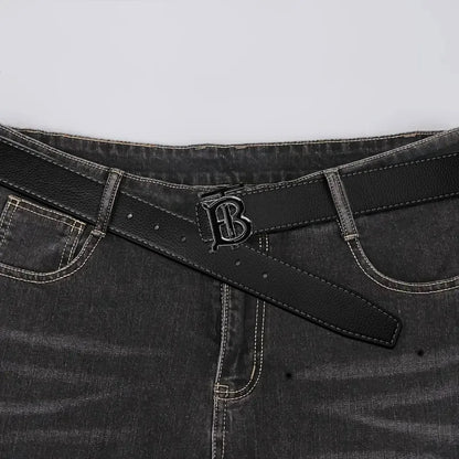 Men's Silver PU Leather Business Belt Cool Style Multi-Color for Jeans Dress Pants Office Wear