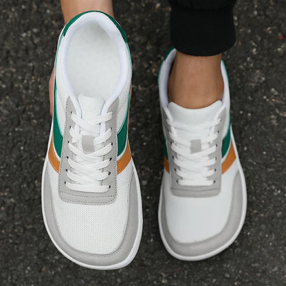Novos Sapatos Masculinos Bico Largo Casuais Versáteis Sola Macia Forma Larga Tênis de Caminhada Malha Respirável Confortáveis Sapatos Estilo Barefoot