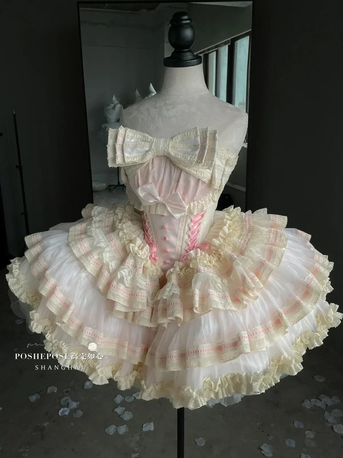 Girls Birthday Lolita Dress 2024 Spring and Summer Women's Tube Top Satin Bowknot Slim Pettiskirt Short Mini Party Dress