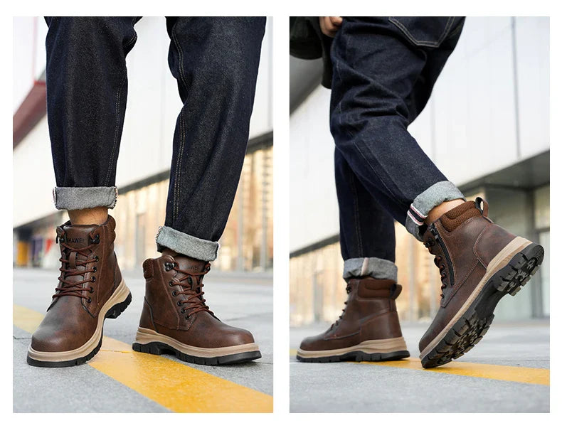 Protection Safety Shoes Men's Anti-smash Anti-puncture Wear Resistance Work Boots Anti-slip Sole Indestructible Safety Shoes