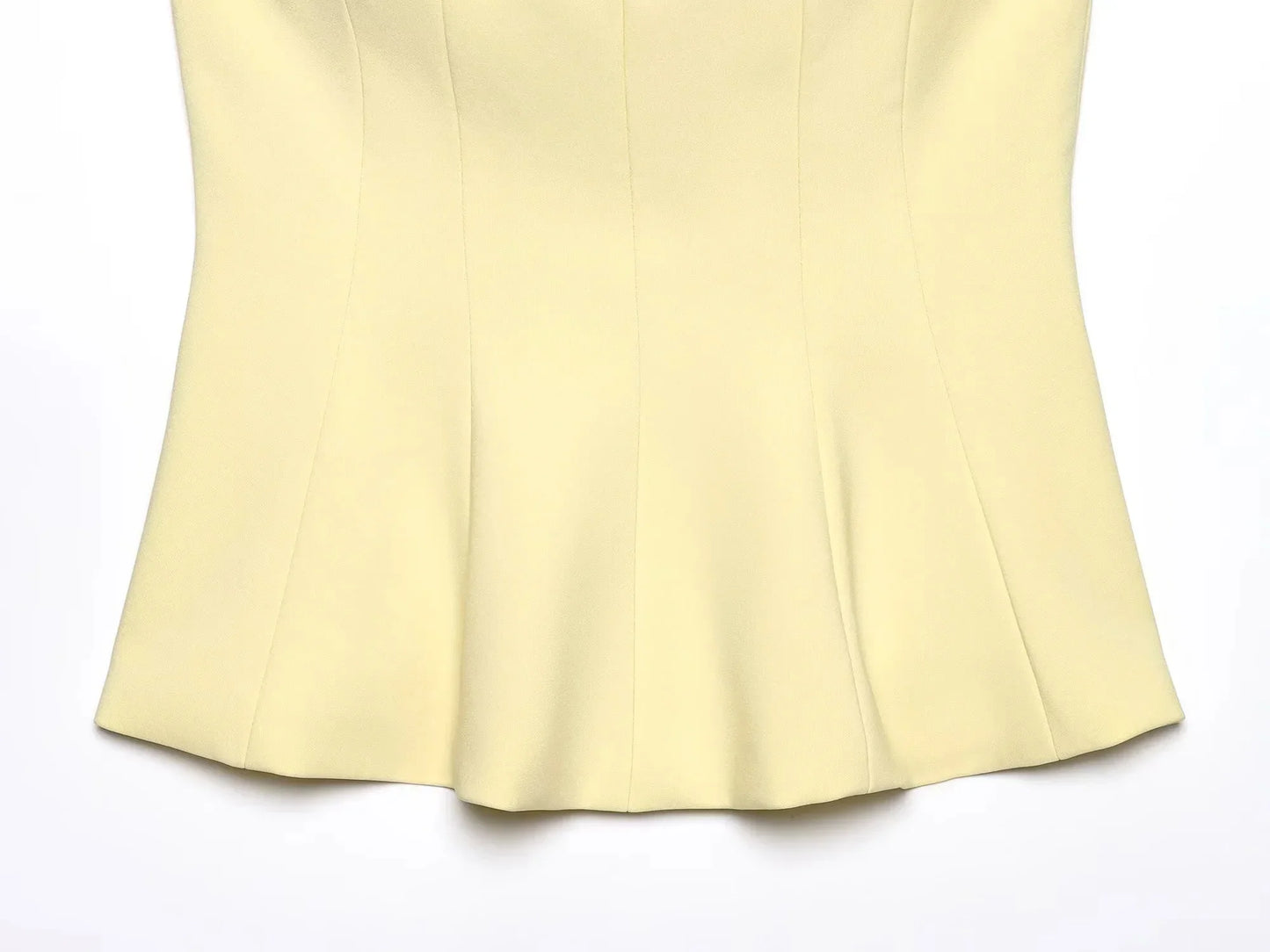 2026 Spring Summer Butter Yellow Sexy Women Tops Fashion Solid Strapless Short Tops Chic Streetwear Ladies Tops
