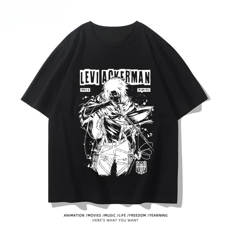 Wings of Liberty Printed Short Sleeve T-shirt Men's and Women's Fashion Loose Cotton Top