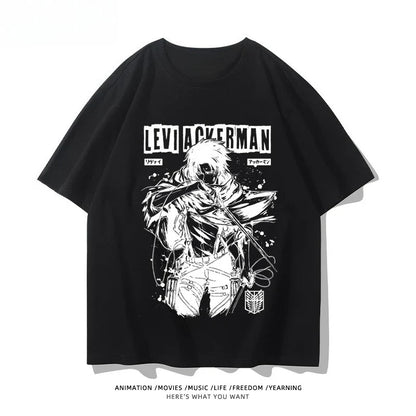 Wings of Liberty Printed Short Sleeve T-shirt Men's and Women's Fashion Loose Cotton Top