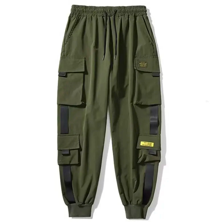 Spring and Summer Men's Casual and Cargo Pants Man Bound Feet Function Versatile Korean Version Trend Men's Trendy Brands