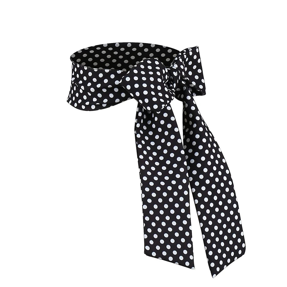 Girls Party Dresses Summer Dress Poodle Print Polka Dot Vintage Dress With Scarf Outfit Girls Casual Summer Dresses Birthday