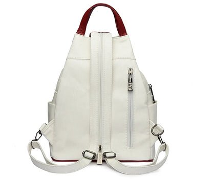 Women Leather Backpacks Zipper Female Chest Bag Travel Back Pack Ladies Bagpack Mochilas School Bags for Teenage Girls Sac A Dos