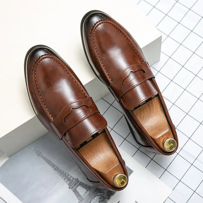 Trend Casual Business Shoes Men Classic Formal Social Office Party Leather Shoes Men Casual Leather Loafers Men's Dress Shoes