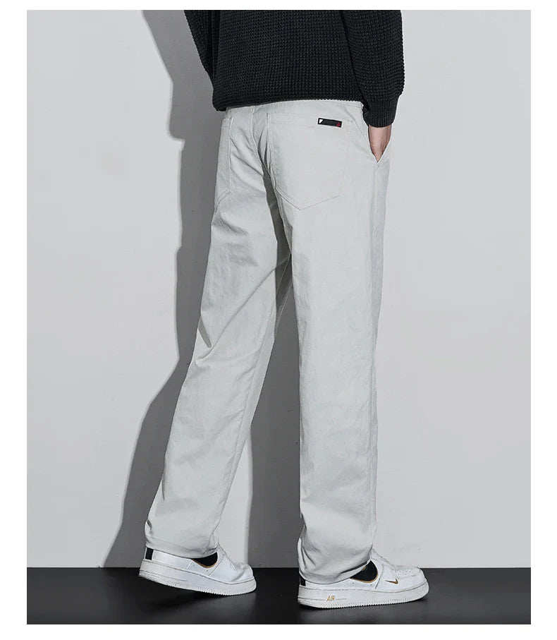 Men's Fashion Casual Straight Pants Baggy Classic Wide Leg Simple Trousers Loose Male Comfortable Soft Quality Pants