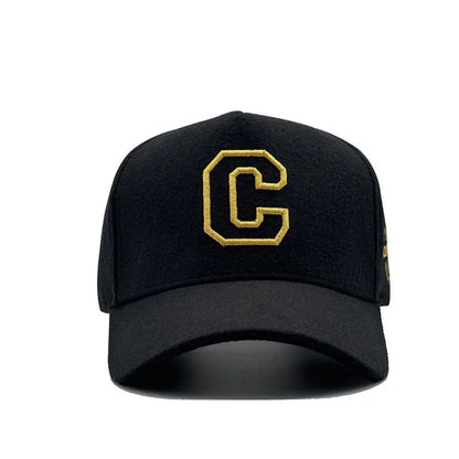 Big Size Baseball Cap Men XL  63cm 64cm 65cm Oversize Big Head Cap XXL  Large Plus Climing Wool Warm Winter Hat  Letter C