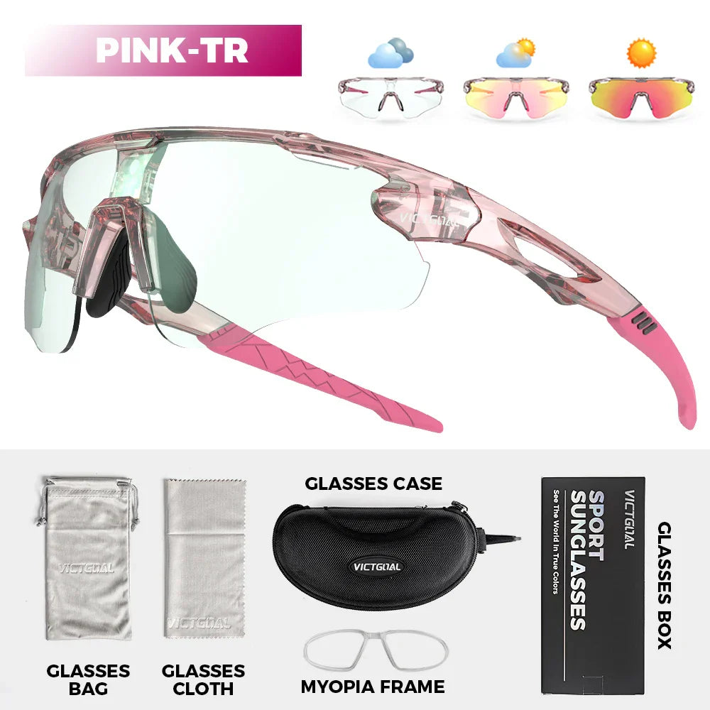 Photochromic Cycling Sunglasses for Men Women Sports UV400 Protection Bicycle Eyewear MTB Mountain Road Bike Eyeglass