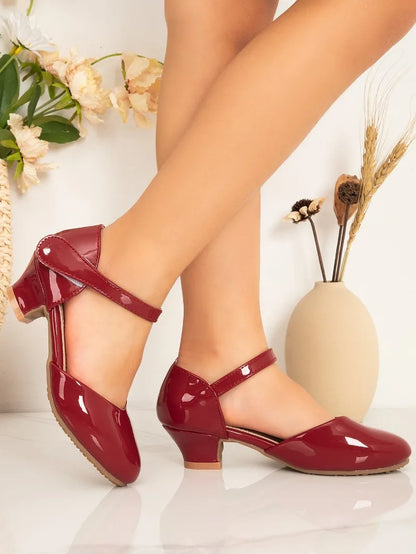 New Elegant Kids High Heels Fashion Stage Performance Princess Shoes for Girls Sweet Versatile Children Fashion Causal Sandals