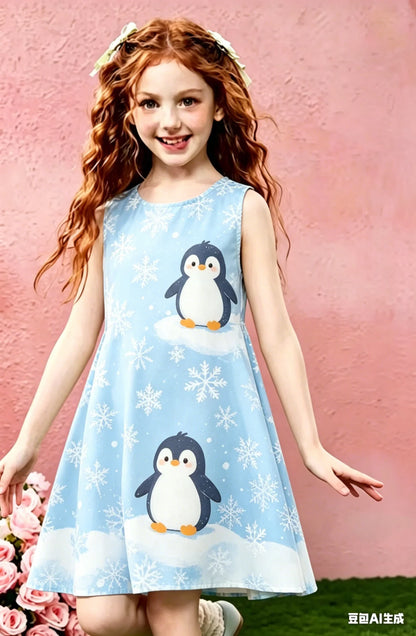 NEW SUMMER STYLE FLORAL PRINT DRESS FOR GIRLS A CASUAL AND SWEET PRINCESS DRESS THE PERFECT GIFT FOR CHILDREN SPORTY STYLE