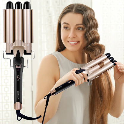 25MM Curling Iron Egg-Shaped Salon Professional Constant Temperature Hair Protection Negative Ion Big Wave