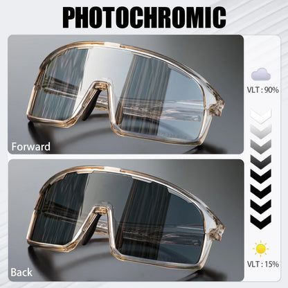 Photochromic Cycling Sunglasses Cycling Glasses UV400 Bicycle Eyewear Sports MTB Outdoor Bike Goggles Sunglasses Eyepieces