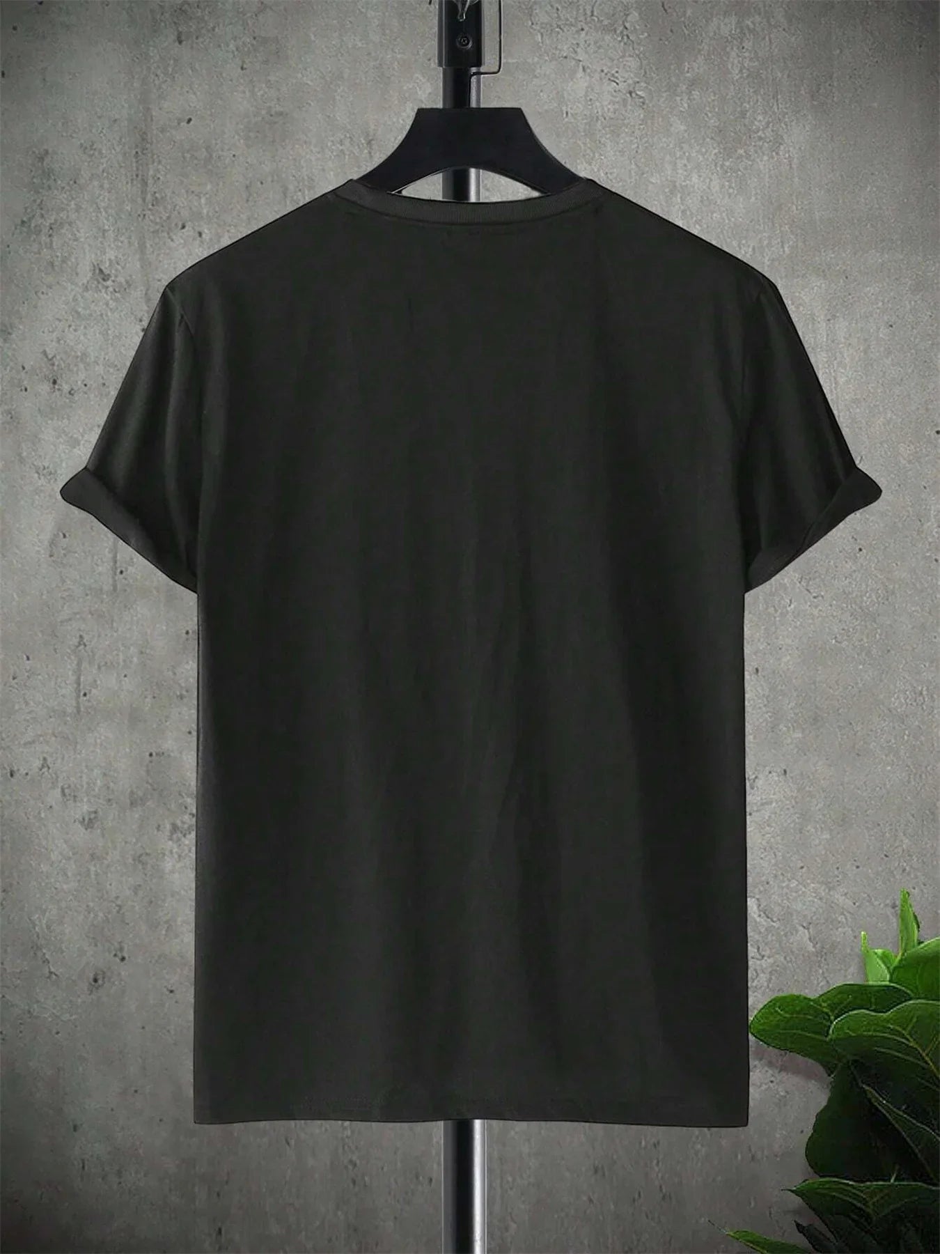 Summer men's 100% pure cotton casual loose size smiley face pattern printed sports comfortable round neck short sleeved T-shirt
