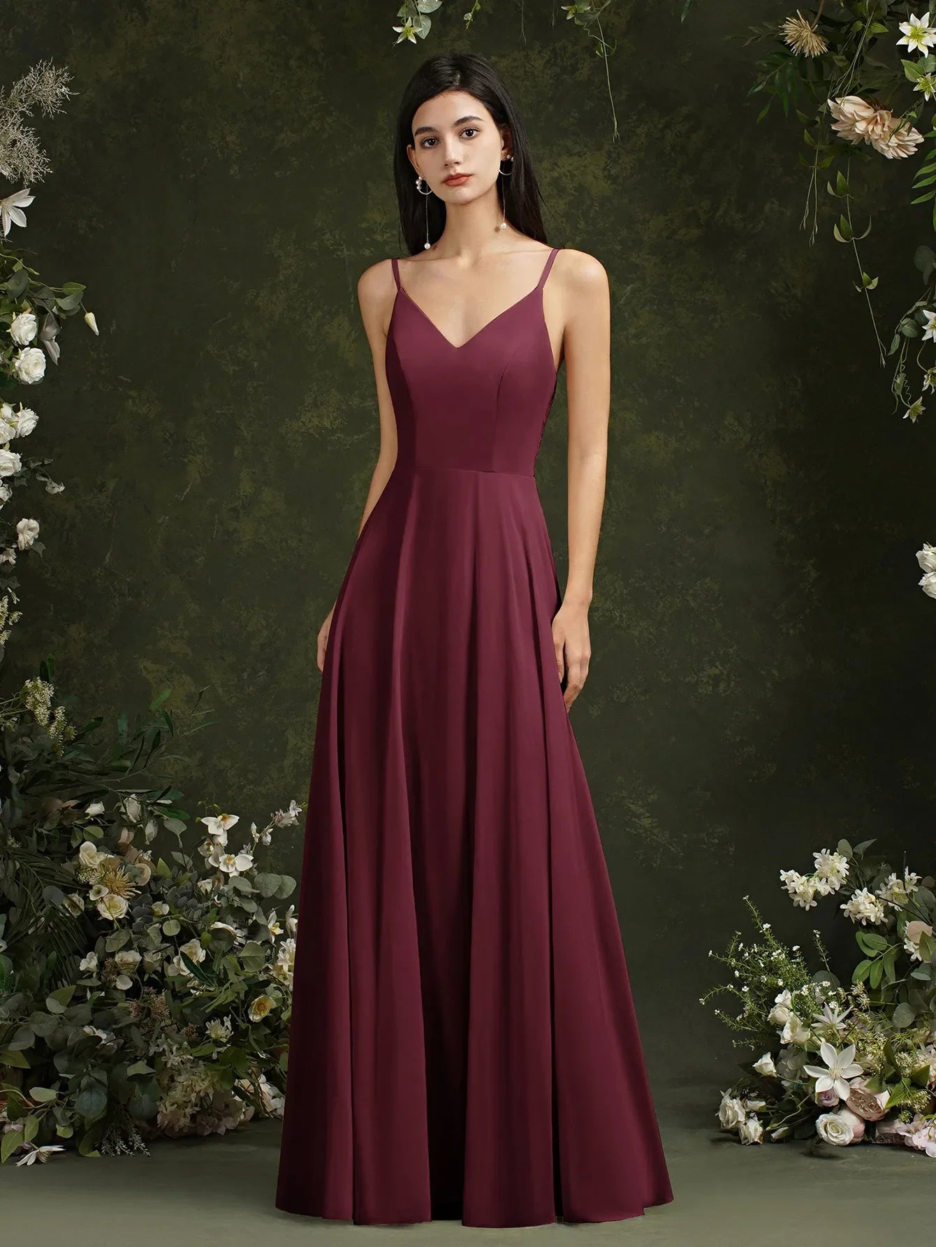 MisShow Chiffon Laço Vestidos De Noite Decote V Alças Finas Elegante Sem Mangas Vestidos De Baile De Festa Formais Robe De Soiree Longue