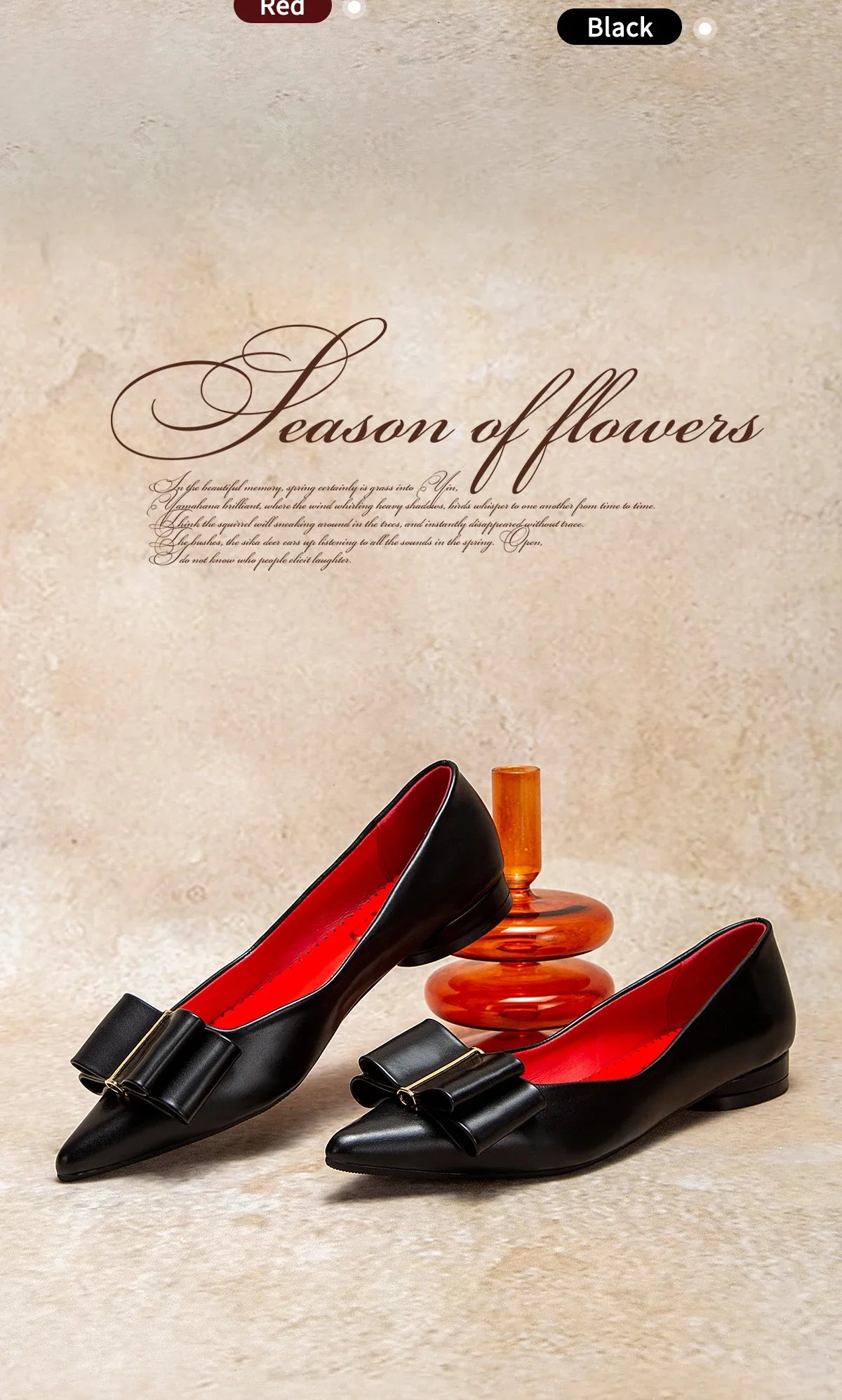 Women's Shoes 2025 Luxury Brand New ListingPU Casual Flat Leather Shoes  Black Pointed Toe Lazy Shoes Bowknot