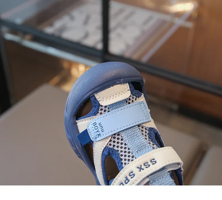 Summer Children Beach Sandals Boys Breathable Mesh Sport Sandals Baby Soft Light Kindergarten Cool Shoes