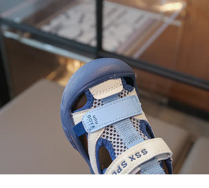 Summer Children Beach Sandals Boys Breathable Mesh Sport Sandals Baby Soft Light Kindergarten Cool Shoes
