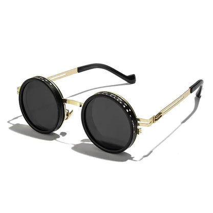 Metal Round Punk ND9-level Adjustable Dimming Sunglasses Women Polarized UV400 Fashion Men Outdoor Sun Glasses