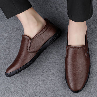 Leather Men Casual Shoes Breathable Soft Sole Office Loafers Shoes Men Designer Shoes