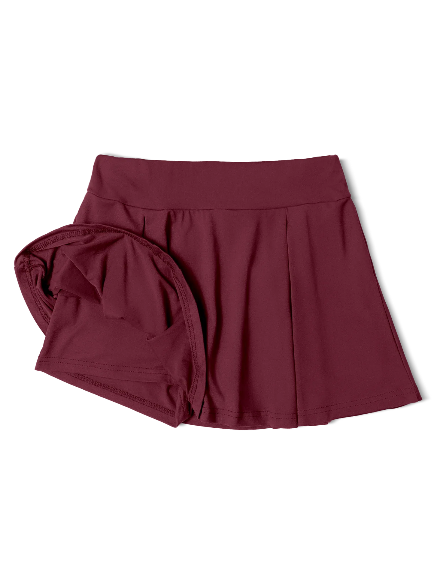 Women's Solid Color Skort  Summer Lightweight High Waisted Slimming Casual Wide Leg Versatile for Work Straight Cut Solid