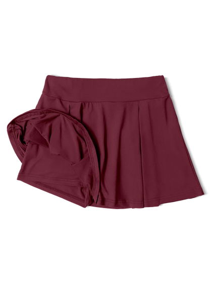 Women's Solid Color Skort  Summer Lightweight High Waisted Slimming Casual Wide Leg Versatile for Work Straight Cut Solid