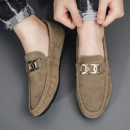 Fashion Suede Men Casual Shoes  Breathable Comfort Slip-on Mens Driving Shoes Luxury Brand Men Loafers Mens Lazy Shoes Moccasin