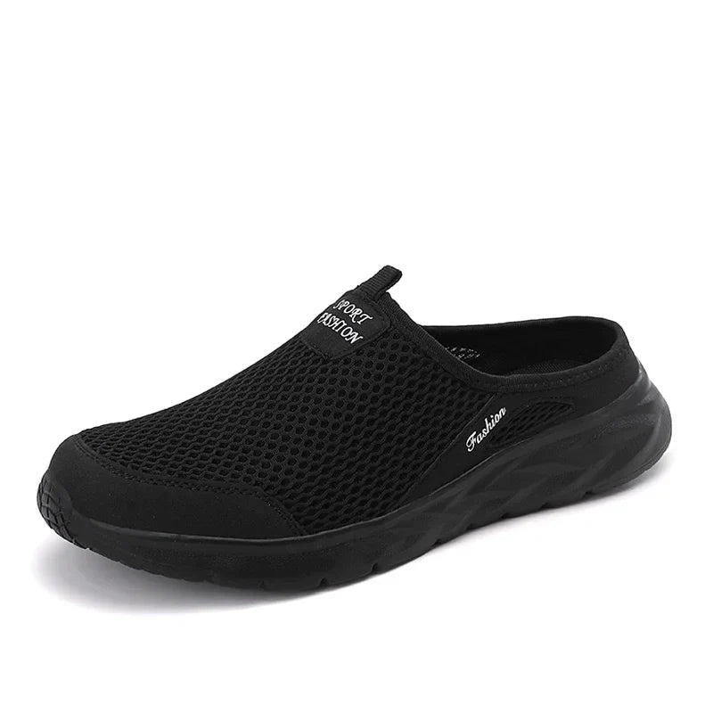 Casual Shoes Men Summer Half Shoes Slippers Slides Slip on Shoes Men Mesh Breathable Soft Comfortable Slippers for Men