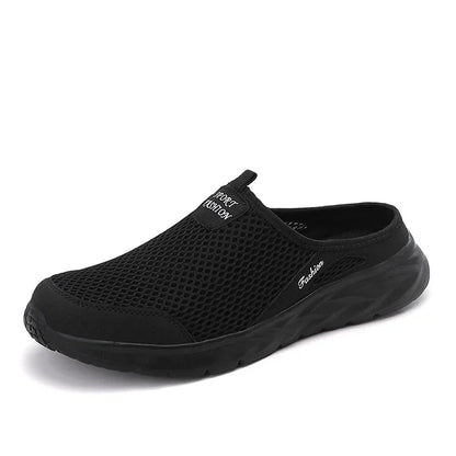 Casual Shoes Men Summer Half Shoes Slippers Slides Slip on Shoes Men Mesh Breathable Soft Comfortable Slippers for Men