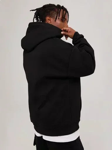 Khaki Hoodie Men Women Anime Character Print Pullover with Japanese Kanji Sleeve Design and Chest Logo Casual