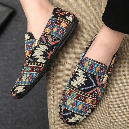 Summer Outdoor Men's Casual Shoes Breathable Man Loafers Lazy Shoes Comfortable Walking Sneakers Non-slip Flats Driving Shoes