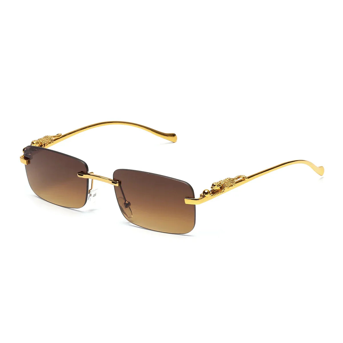 rimless sunglasses UV400 fashion square metal glasses for men women designer man's brand sun glasses shades for outdoor