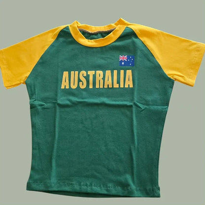 2024 Retro Street Aesthetic Baby T-shirt Women Green Brazil Letters Print Crop Tops Casual Slim Short Sleeve Y2k Clothes E-girls