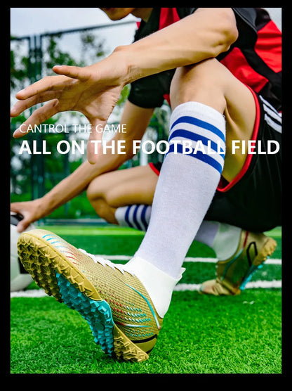 New 33-46 Large Football Boots Children Youth High Quality Football Shoes Outdoor Training Professional Competition Footwear